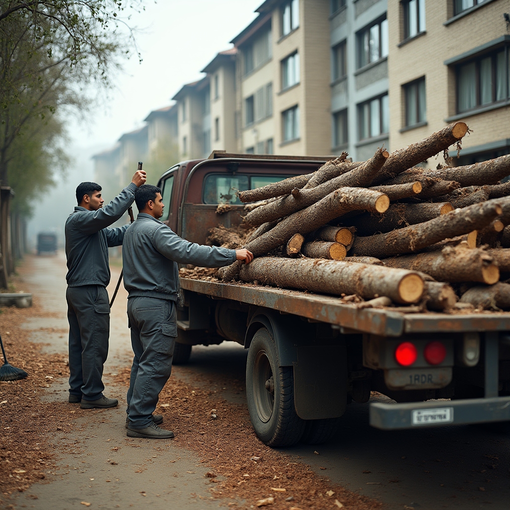 Вывоз порубочных остатков с территории